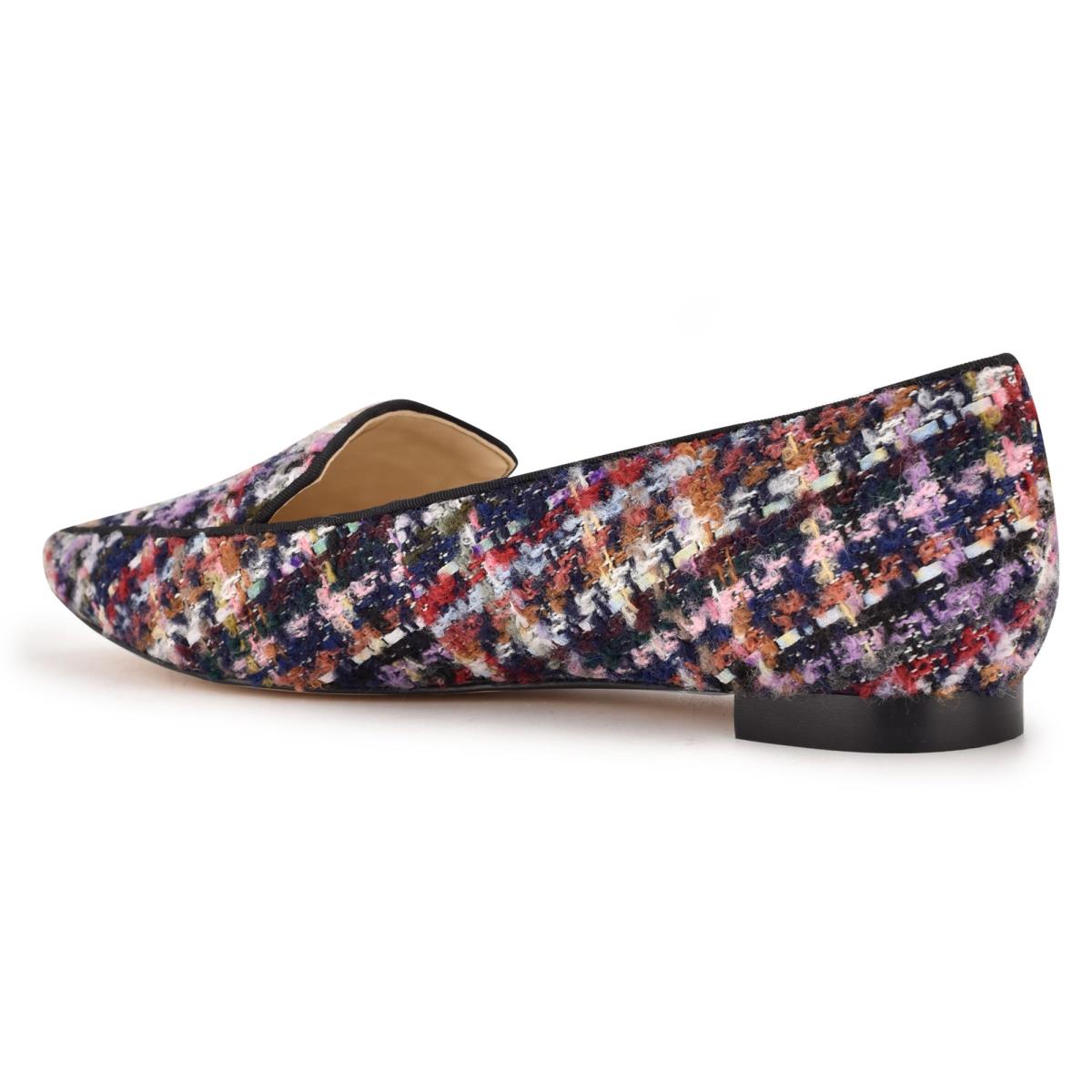 Women's Nine West Abay Smoking Flats Blue / Multicolor | EHRA86475