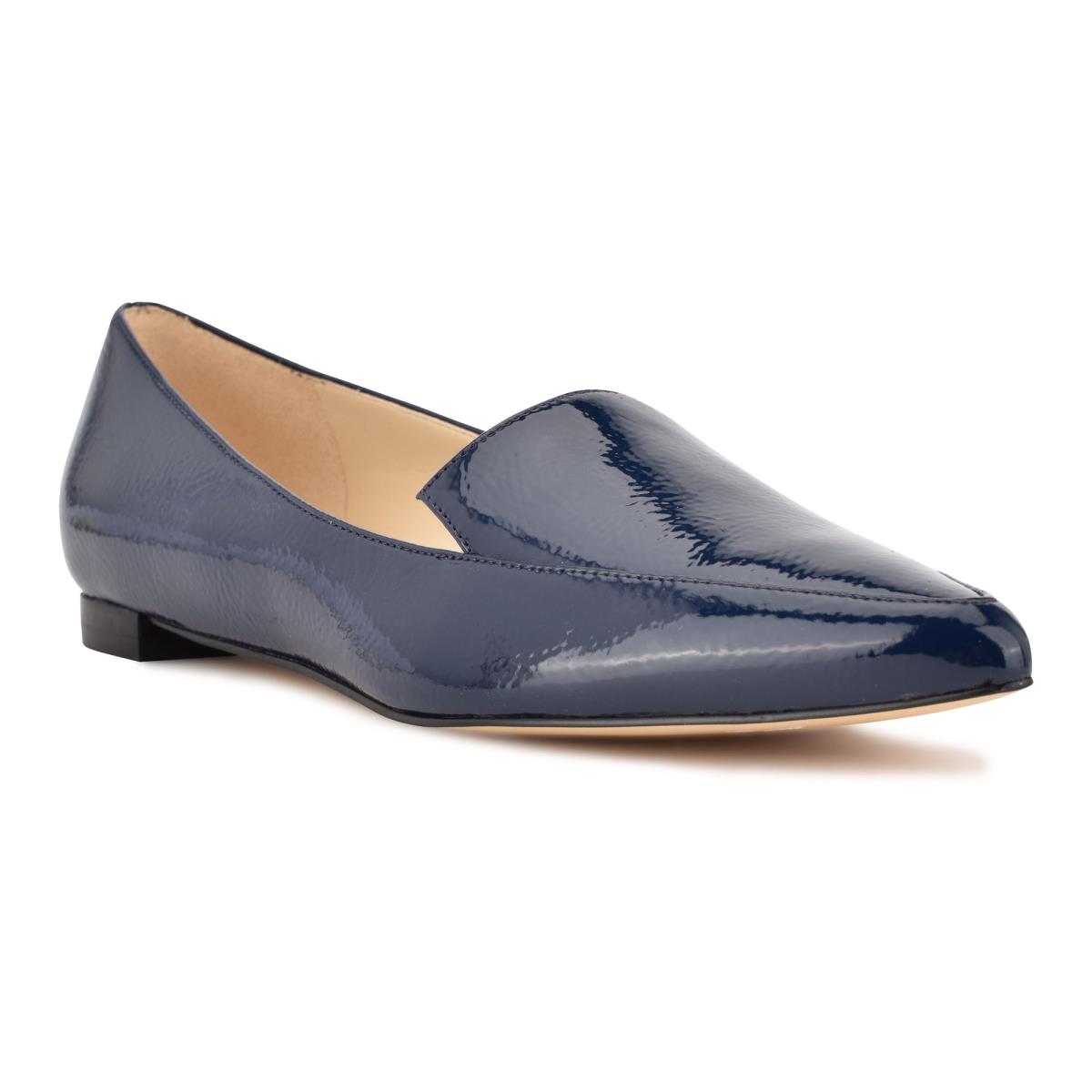 Women's Nine West Abay Smoking Flats Blue | ZHIX05916