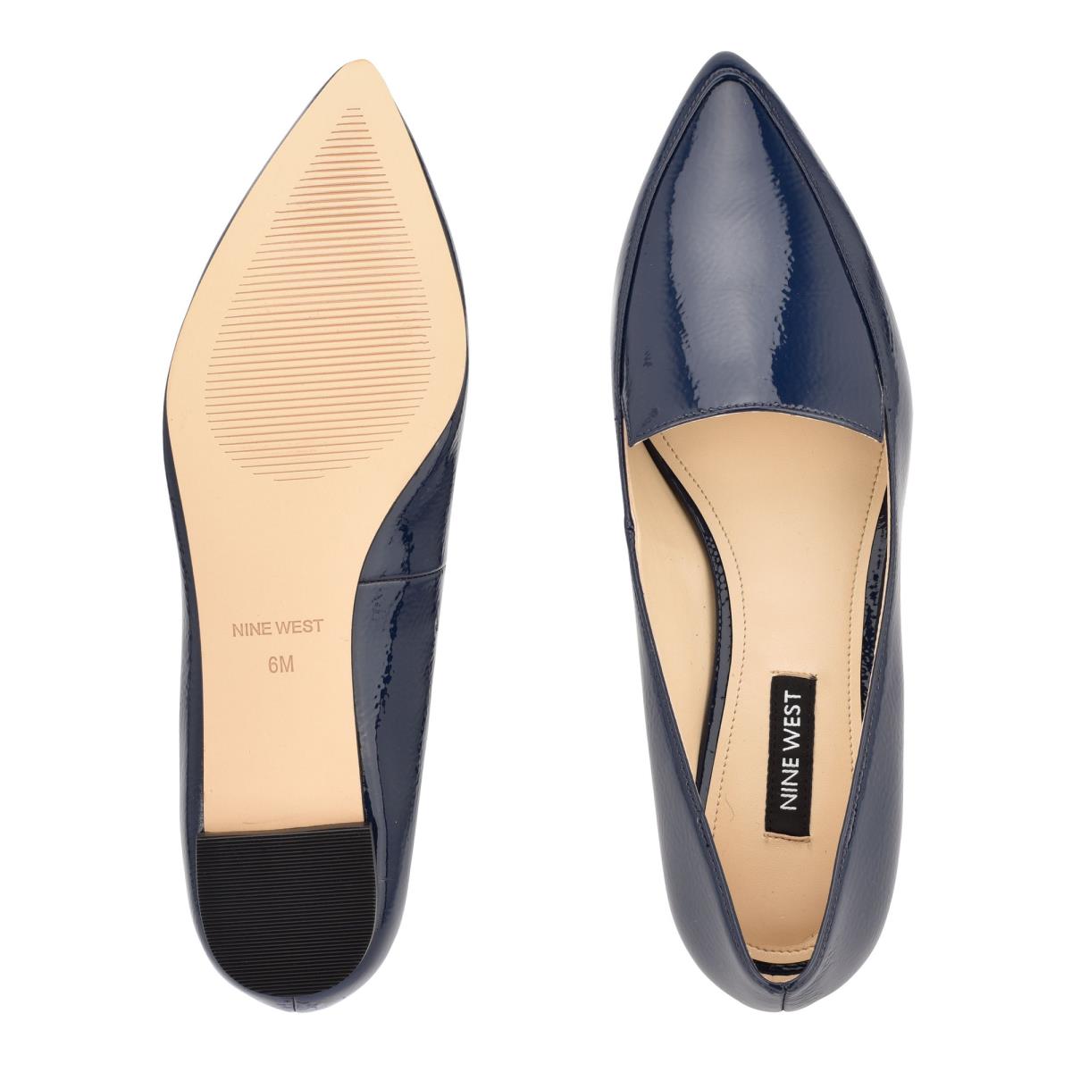 Women's Nine West Abay Smoking Flats Blue | ZHIX05916