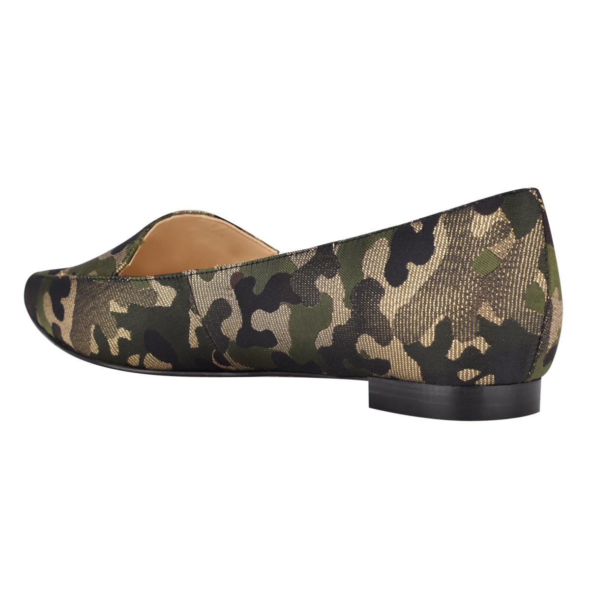 Women's Nine West Abay Smoking Flats Camo | KNHX46157