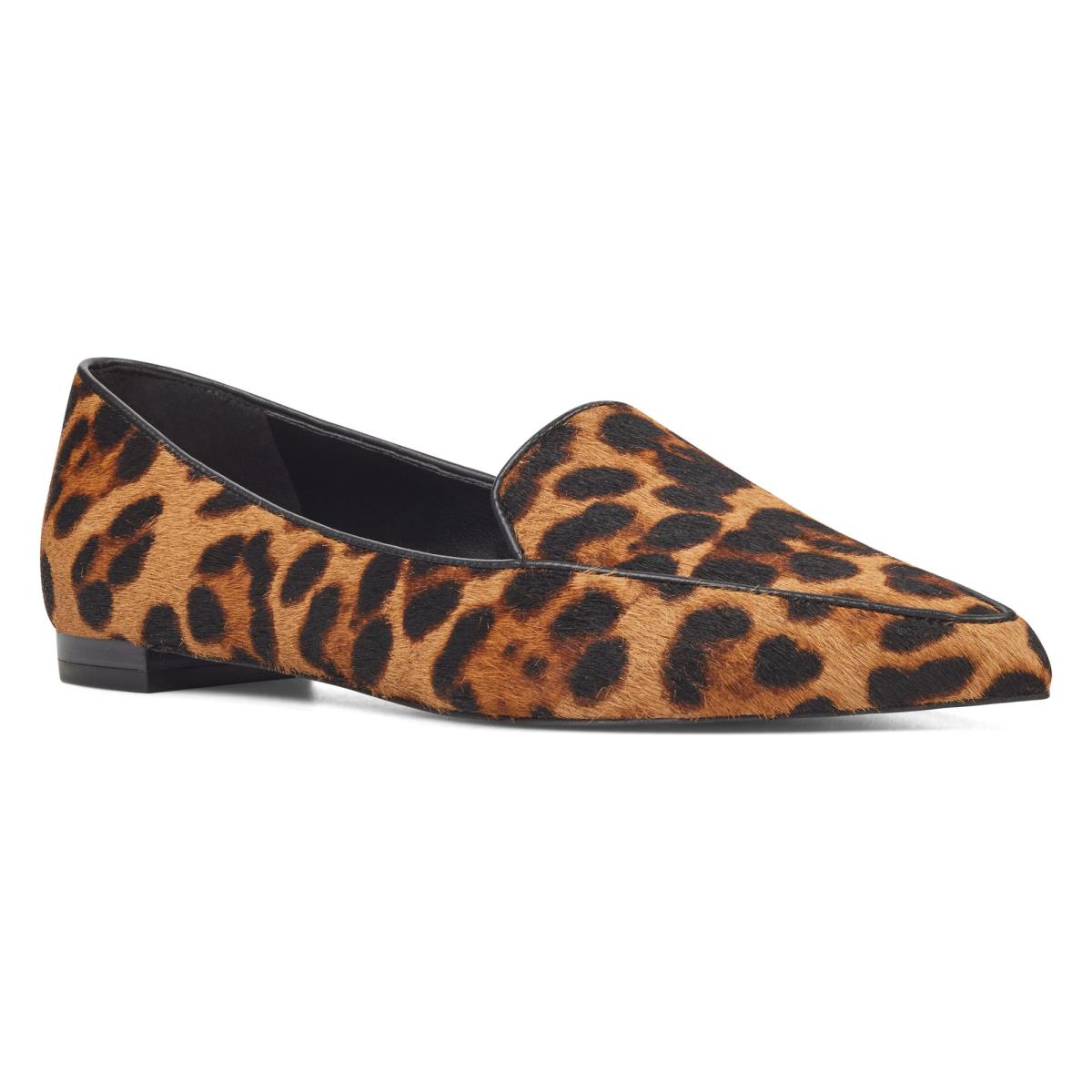 Women's Nine West Abay Smoking Flats Leopard | KGBY52387