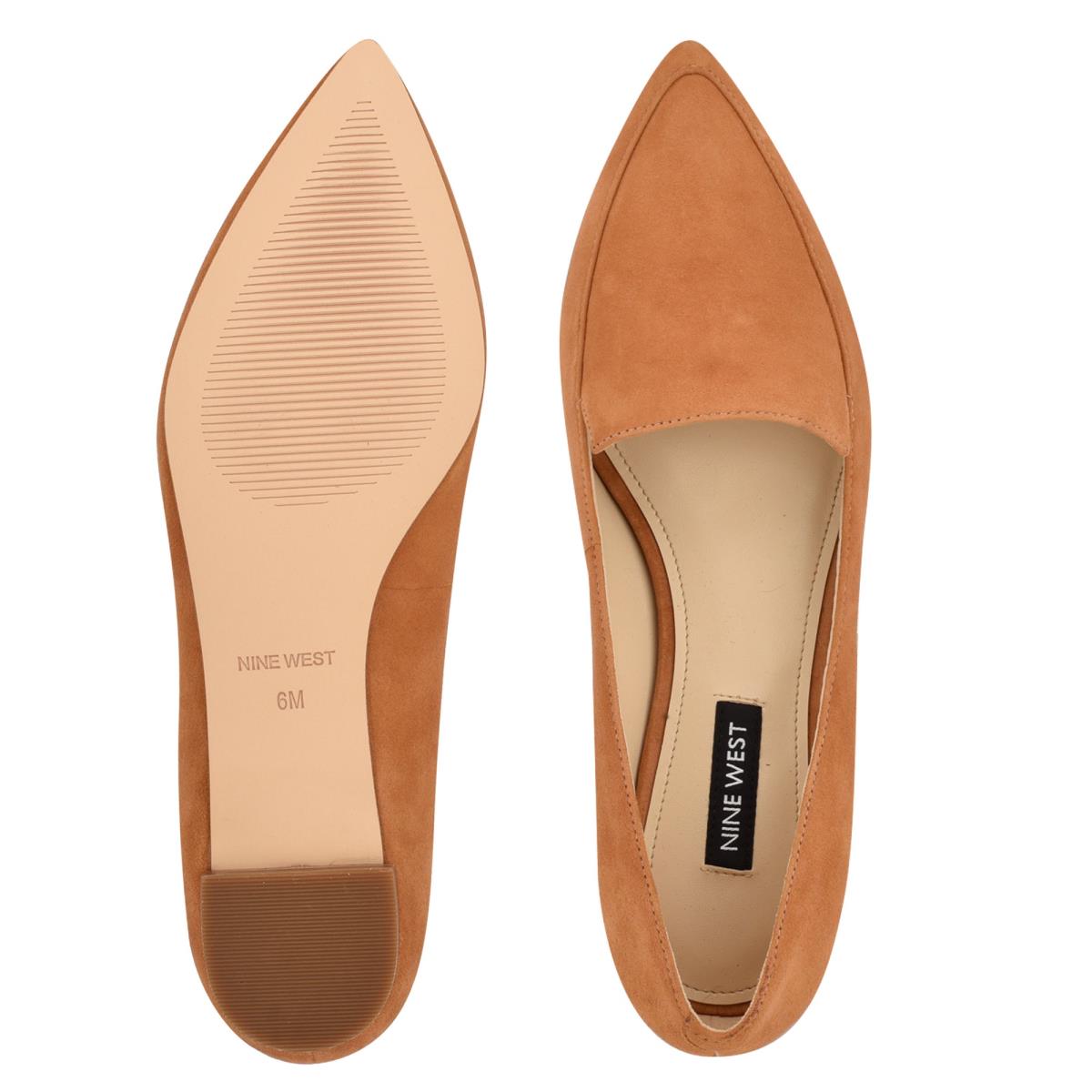 Women's Nine West Abay Smoking Flats Mustard | XMRG34658