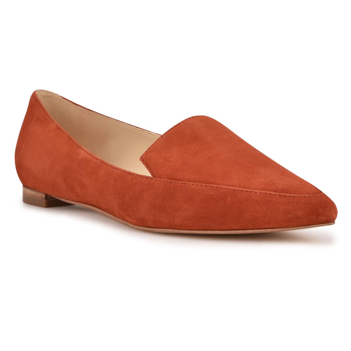 Women's Nine West Abay Smoking Flats Red | IWXQ51326