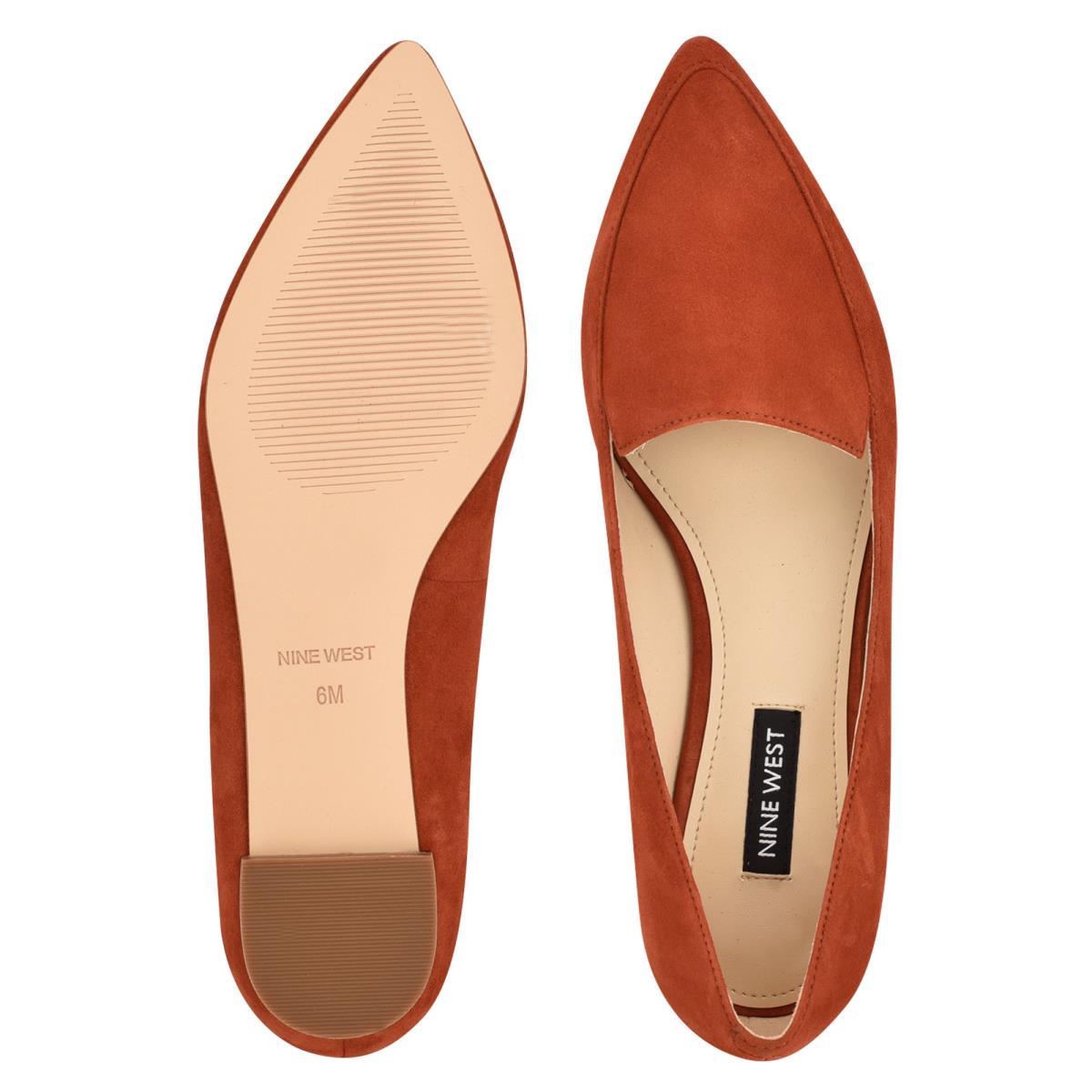 Women's Nine West Abay Smoking Flats Red | IWXQ51326