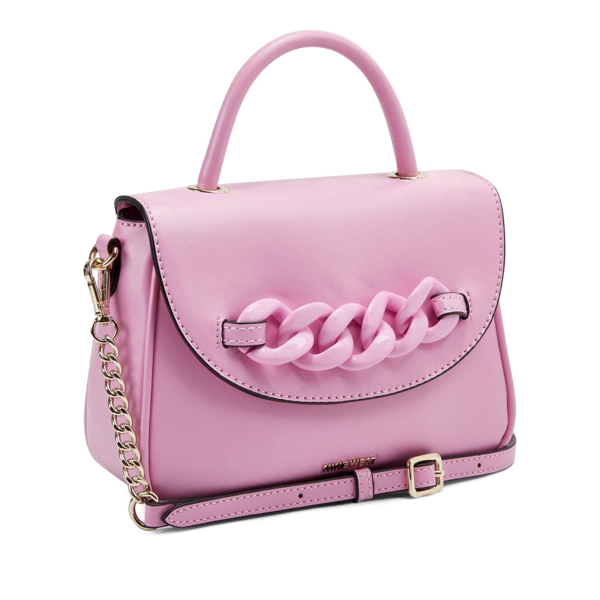 Women's Nine West Addy Mini Top Handle Flap Crossbody Bags Pink | MXUK71264