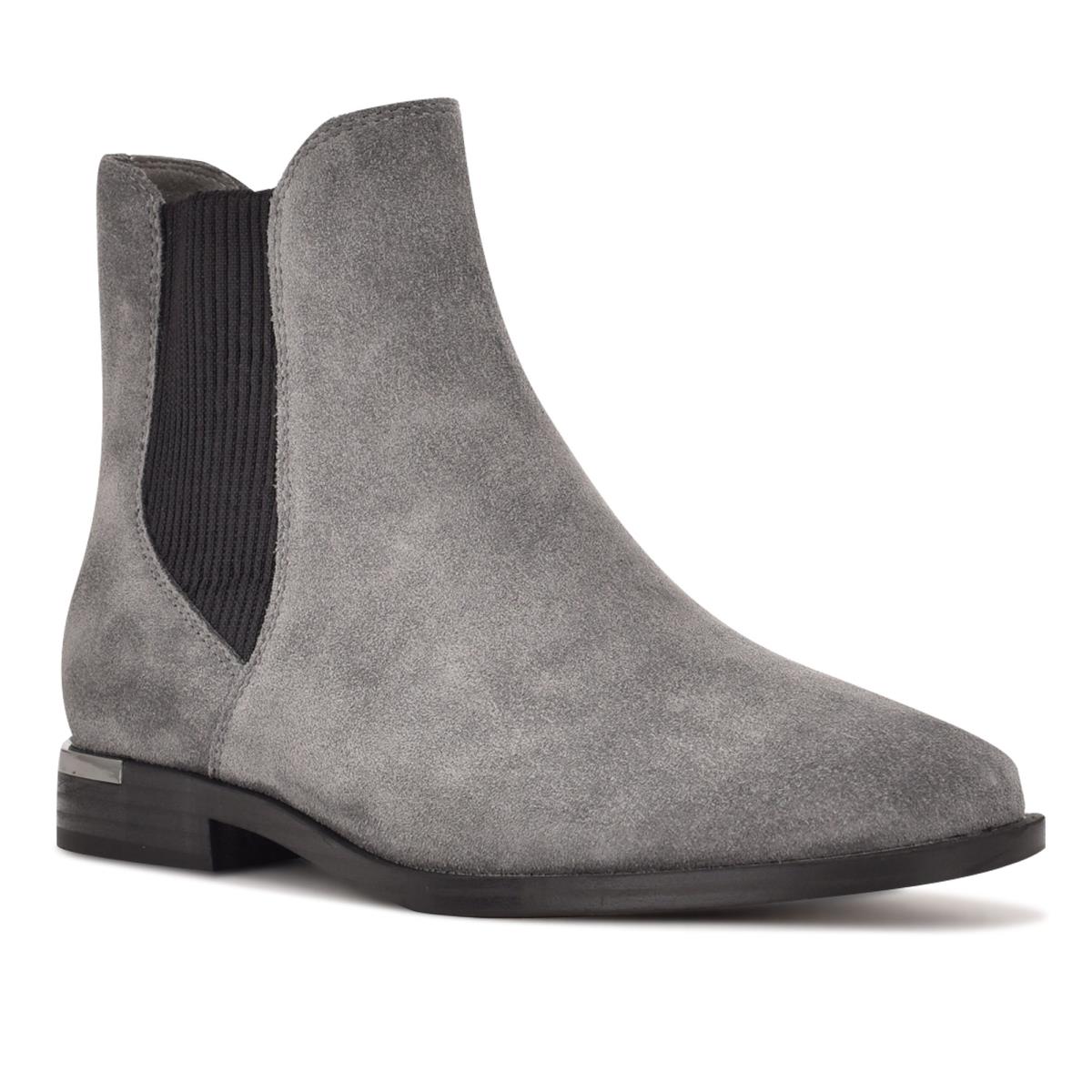 Women's Nine West Agate Chelsea Booties Grey | OKZX47108