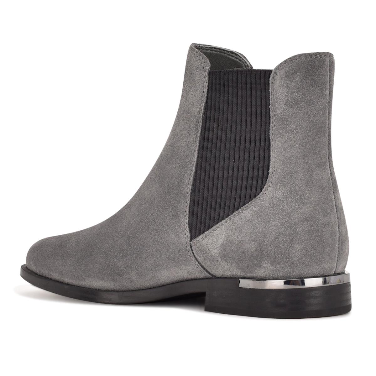 Women's Nine West Agate Chelsea Booties Grey | OKZX47108