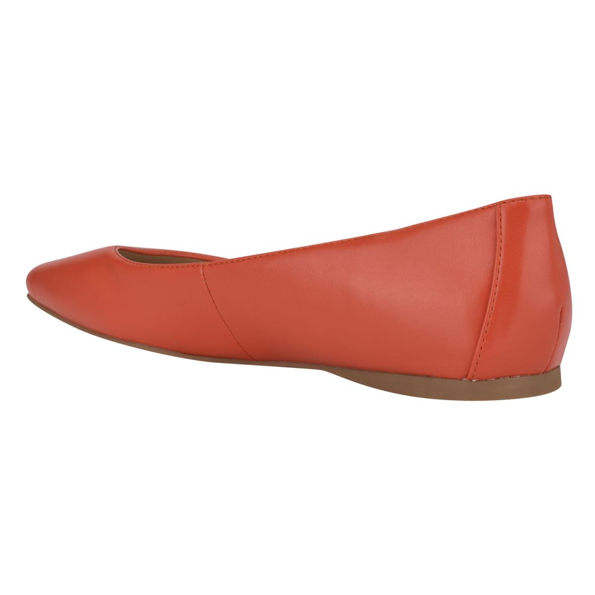 Women's Nine West Alena Square-Toe Ballet Flats Orange | JKBD20153