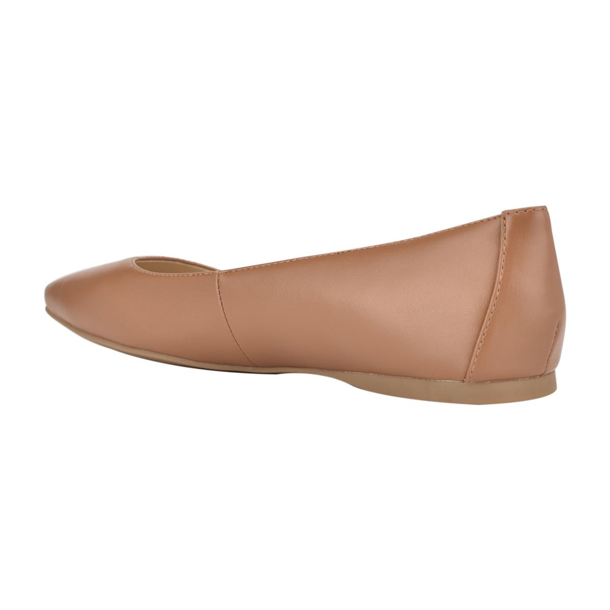 Women's Nine West Alena Square-Toe Ballet Flats Skin Color | KUNE39481