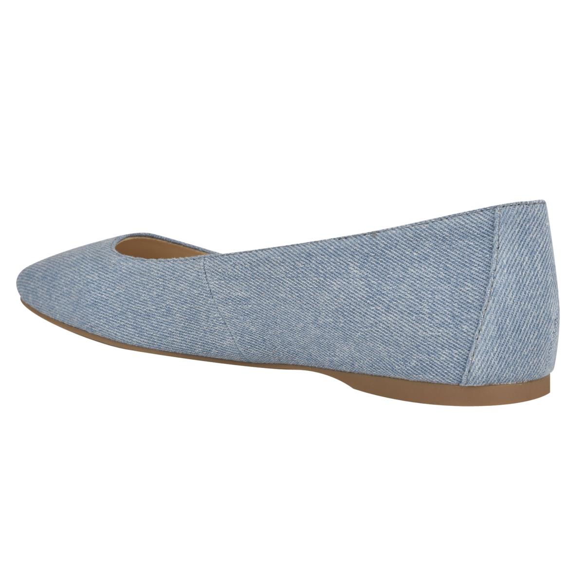 Women's Nine West Alena Square-Toe Ballet Flats Blue | NBQO91724