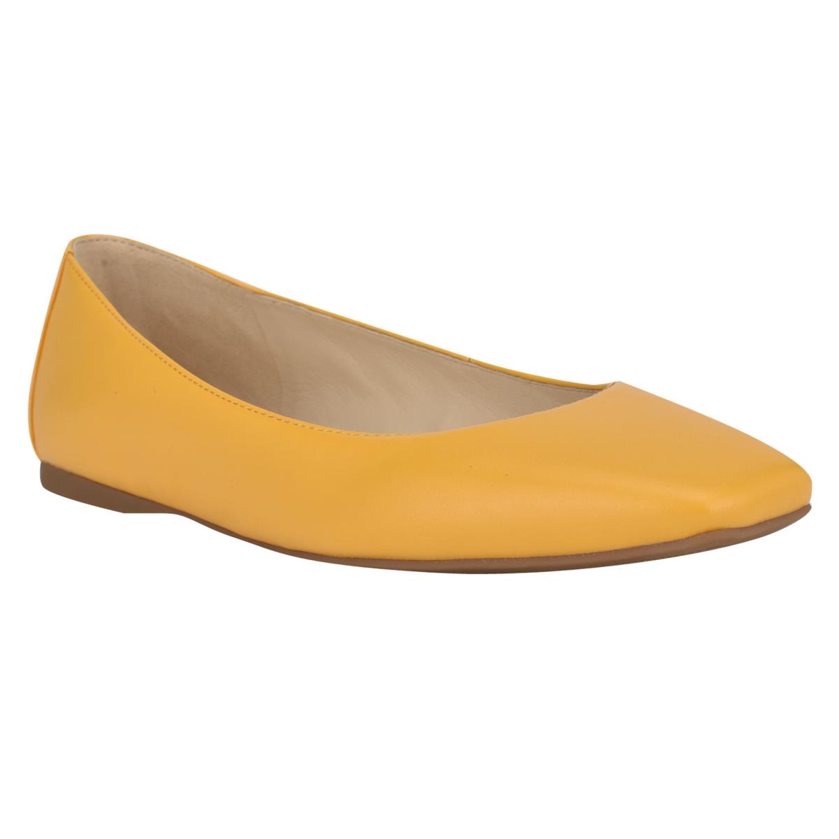 Women's Nine West Alena Square-Toe Ballet Flats Yellow | ZSRP17894