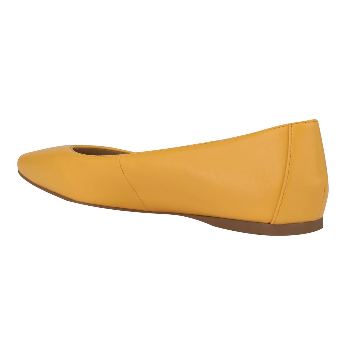 Women's Nine West Alena Square-Toe Ballet Flats Yellow | ZSRP17894