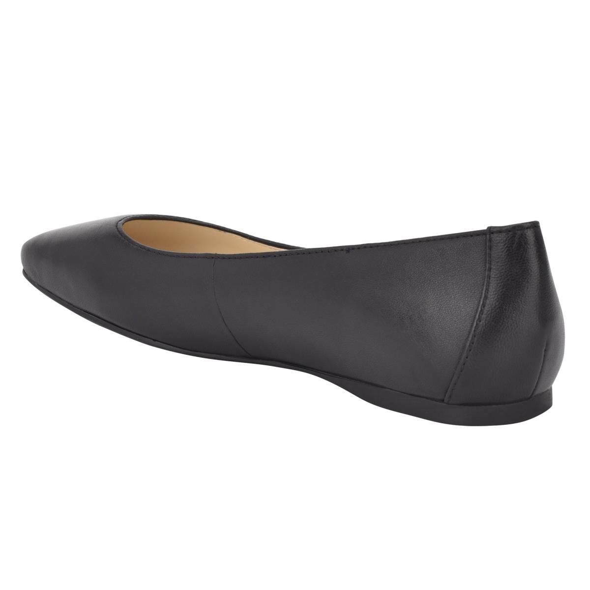 Women's Nine West Alena Square-Toe Flats Black | TEUV73025