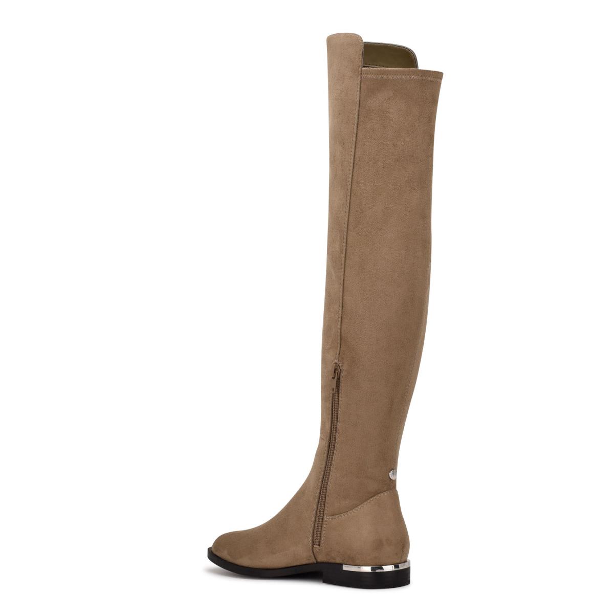 Women's Nine West Allair Wide Calf Over the Knee Boots Brown | QCDY12598