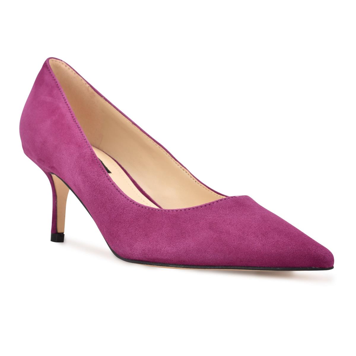 Women's Nine West Arlene Pointy Toe Pumps Purple | TFQM10237