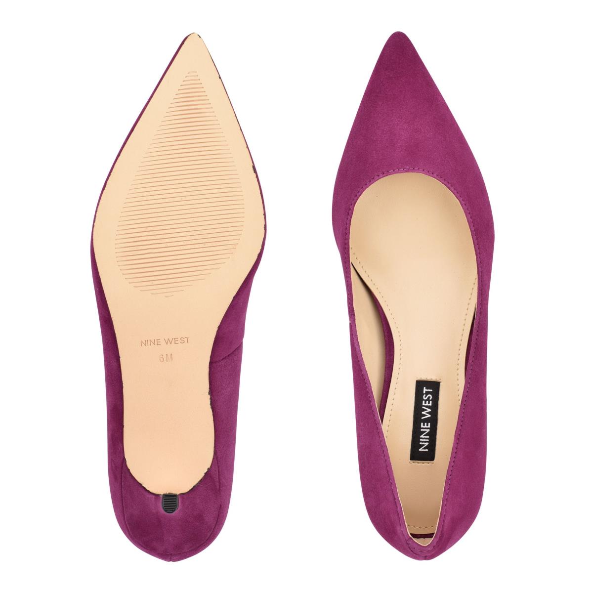 Women's Nine West Arlene Pointy Toe Pumps Purple | TFQM10237