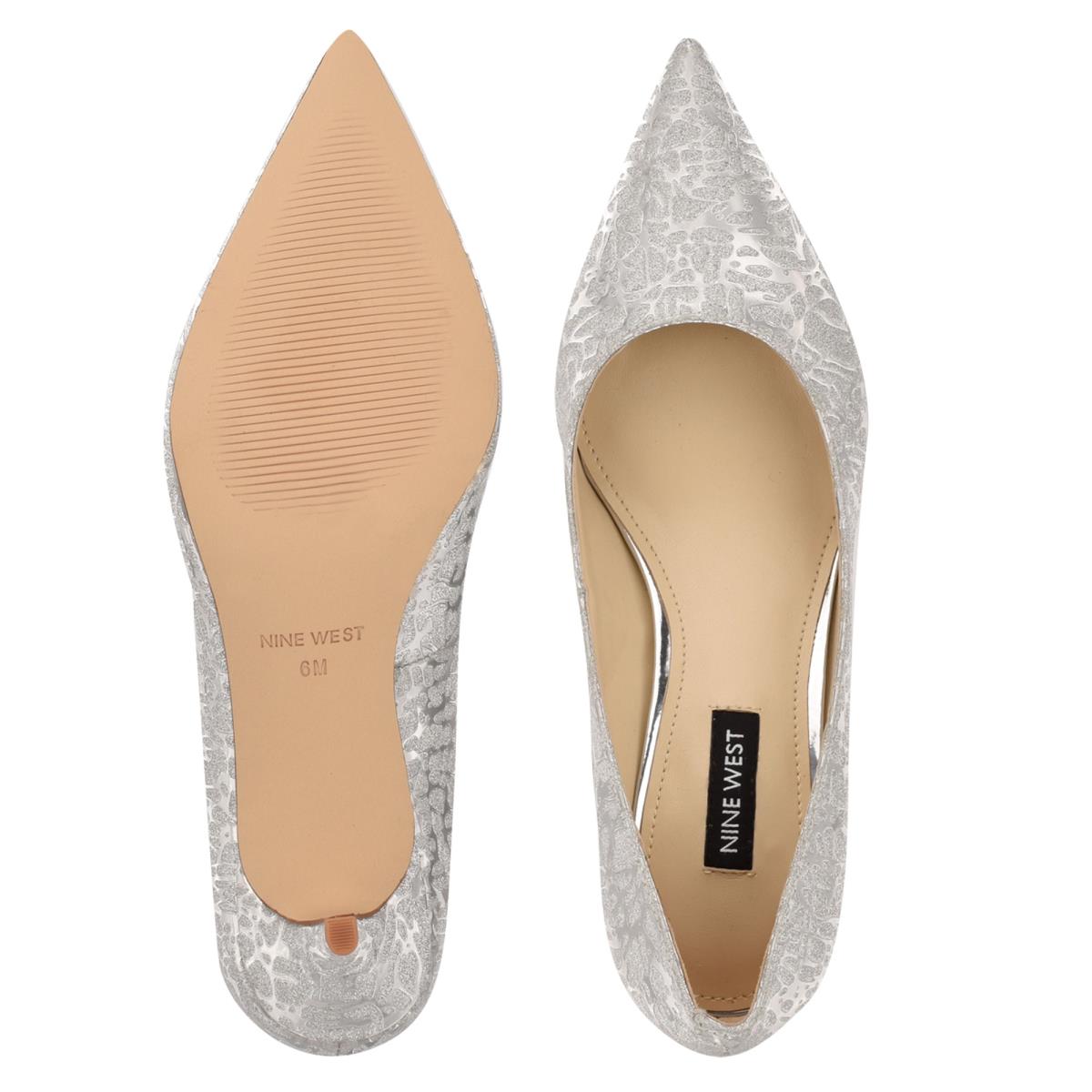 Women's Nine West Arlene Pointy Toe Pumps Silver / Leopard | XZHE39205