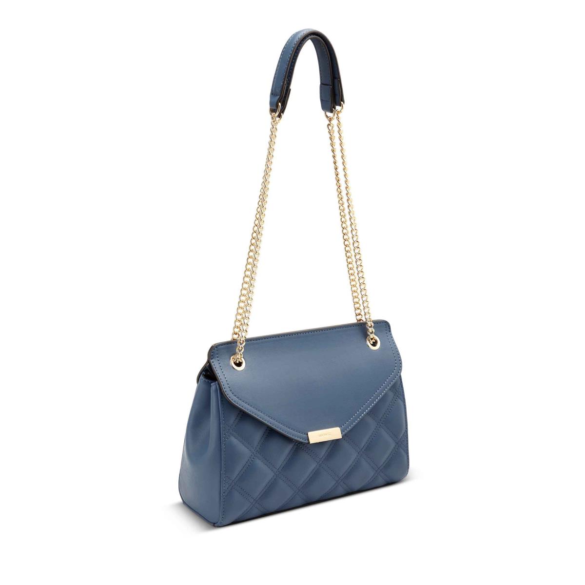 Women's Nine West Ava Convertible Xbody Flap Crossbody Bags Blue | YVFJ79068