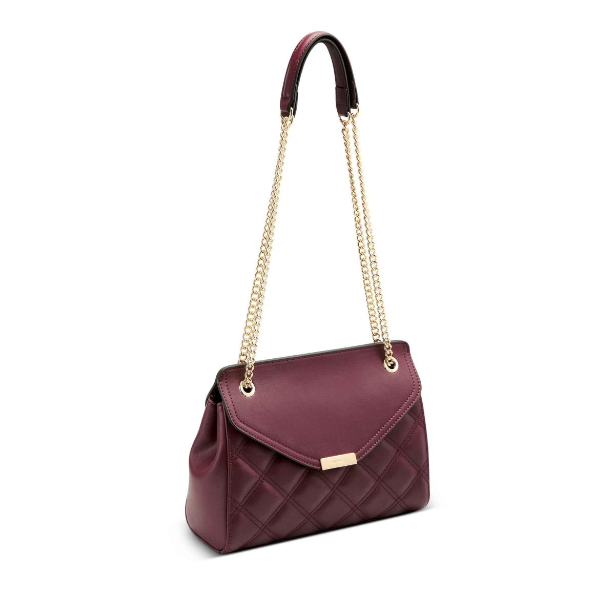 Women's Nine West Ava Convertible Xbody Flap Crossbody Bags Claret | ZDWE61780