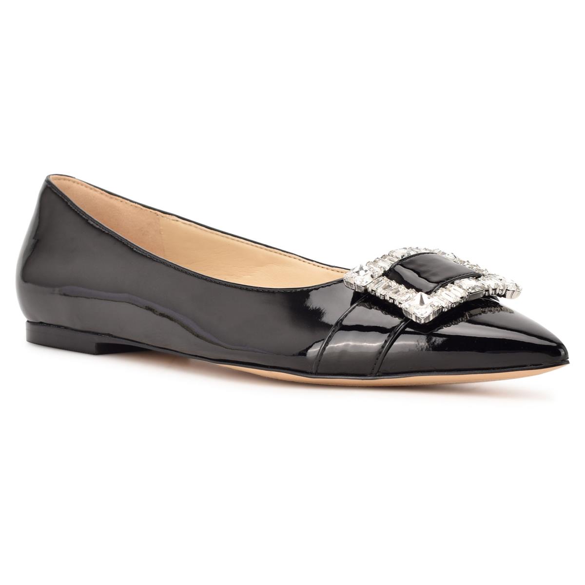 Women's Nine West Behold Dress Ballet Flats Black | WHCS37652