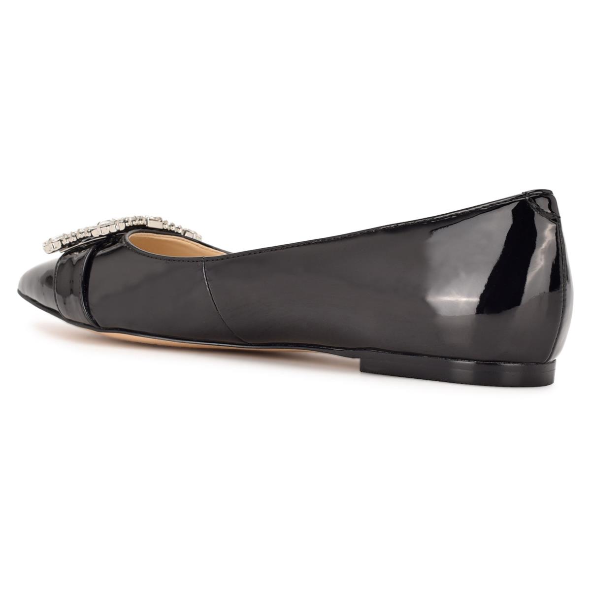 Women's Nine West Behold Dress Ballet Flats Black | WHCS37652