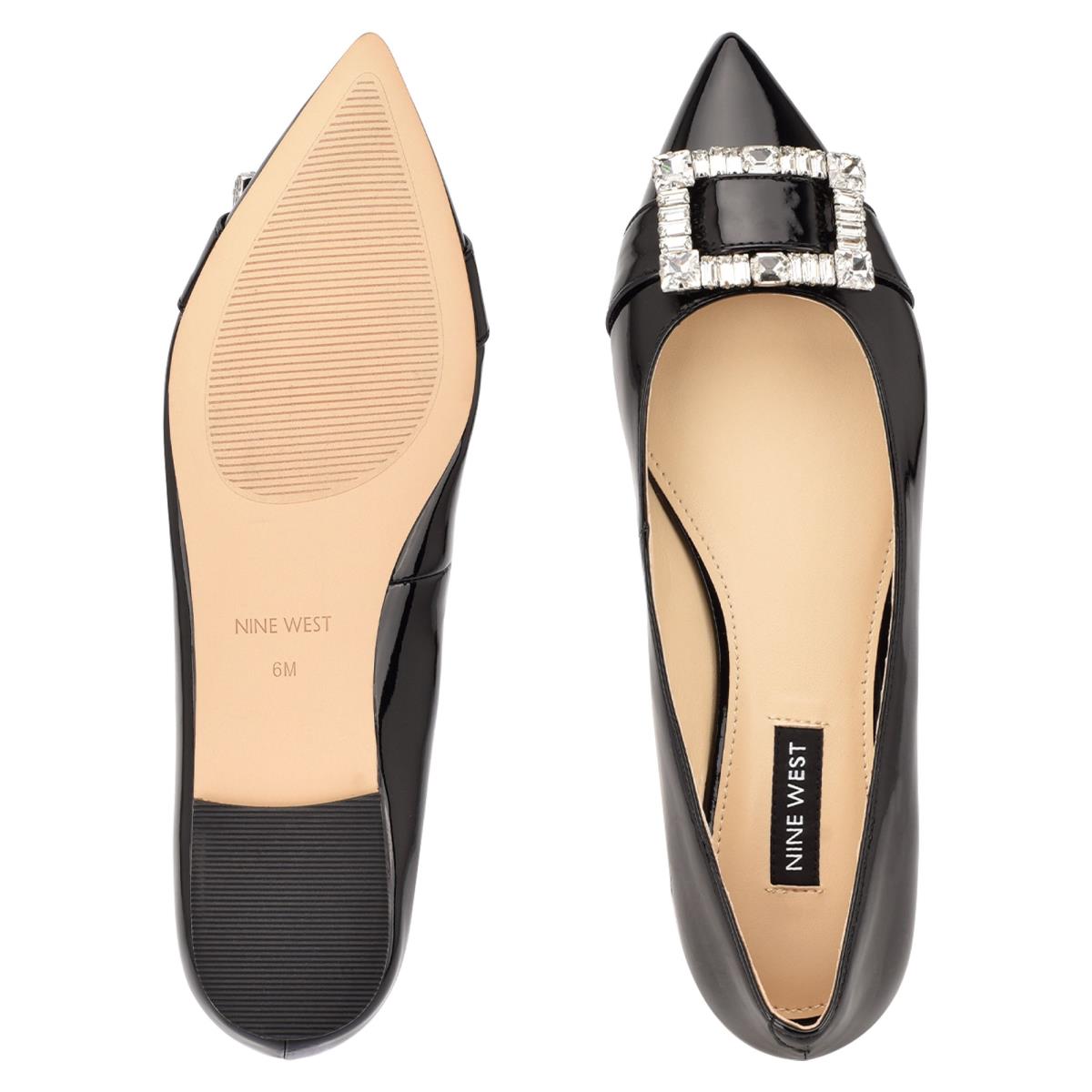 Women's Nine West Behold Dress Ballet Flats Black | WHCS37652