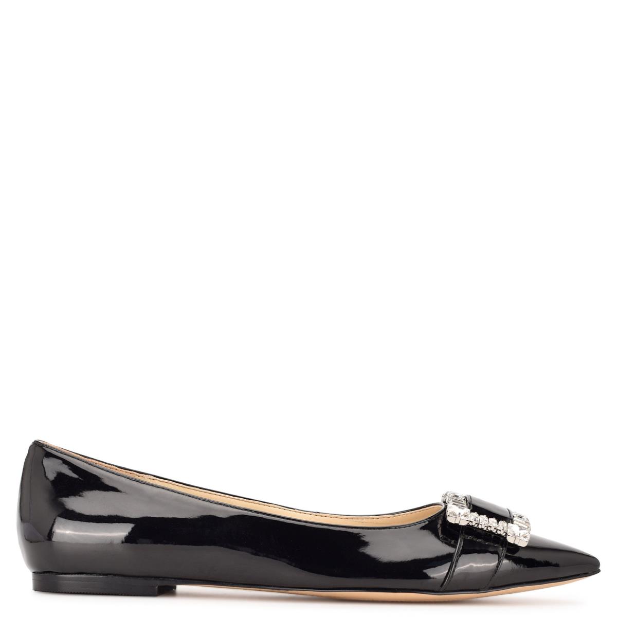 Women\'s Nine West Behold Dress Ballet Flats Black | WHCS37652