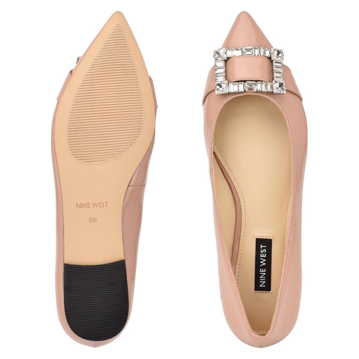 Women's Nine West Behold Dress Ballet Flats Light Beige | WNZI93148