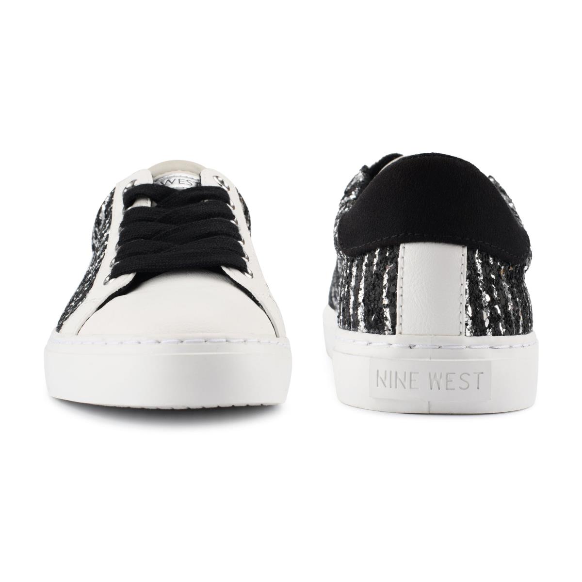 Women's Nine West Best Casual Sneakers Black / White | KJCM68291