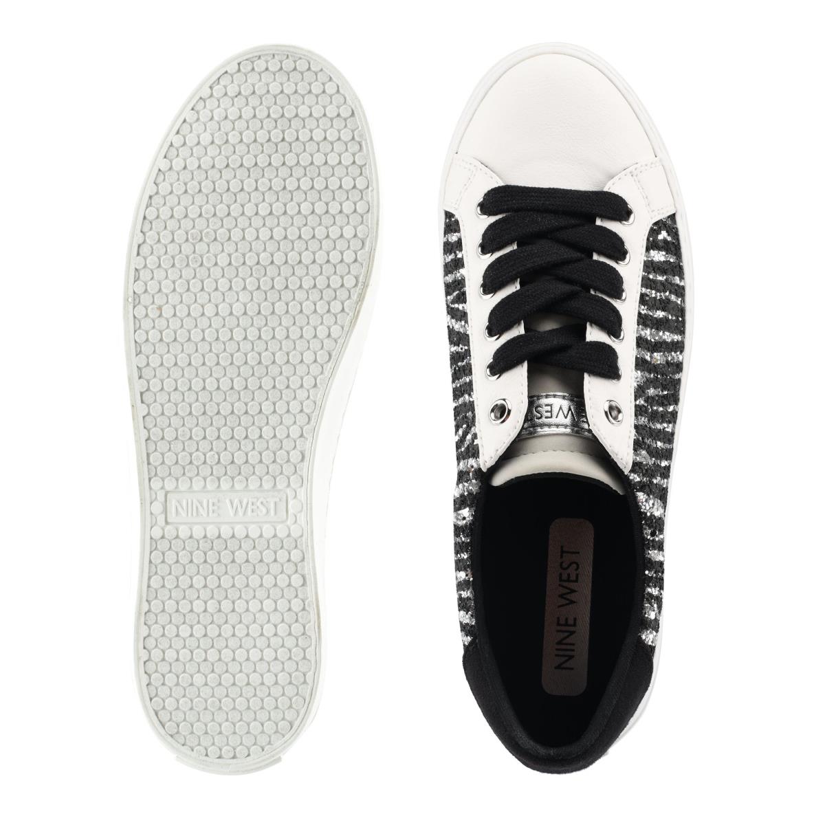 Women's Nine West Best Casual Sneakers Black / White | KJCM68291