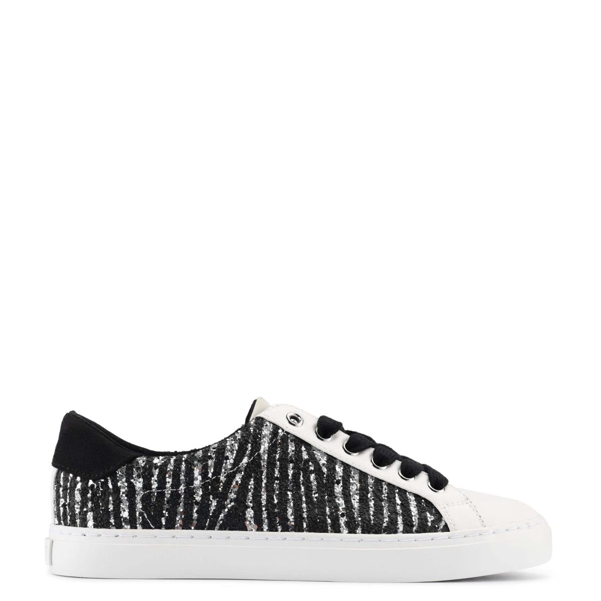 Women\'s Nine West Best Casual Sneakers Black / White | KJCM68291