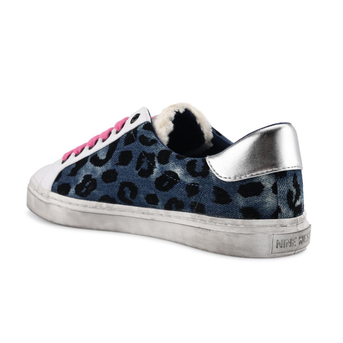 Women's Nine West Best Casual Sneakers Blue / Leopard | PMXN89710