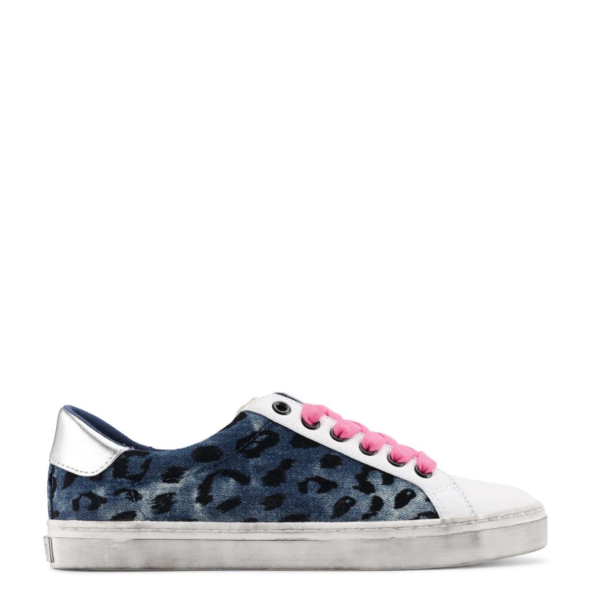 Women\'s Nine West Best Casual Sneakers Blue / Leopard | PMXN89710