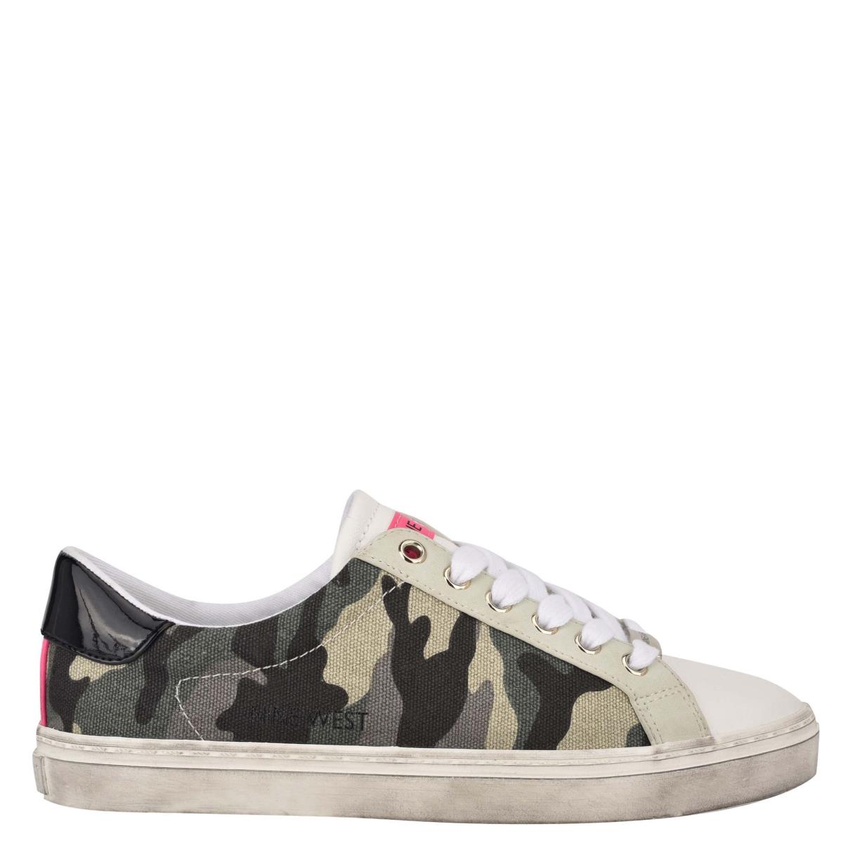 Women\'s Nine West Best Casual Sneakers Green Camo | ZWGJ71852