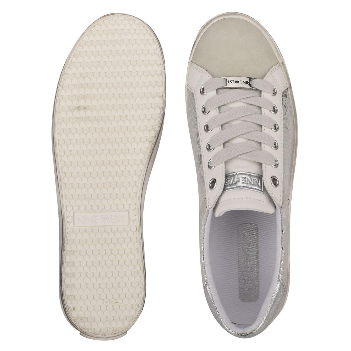 Women's Nine West Best Casual Sneakers Silver | QWSJ40821