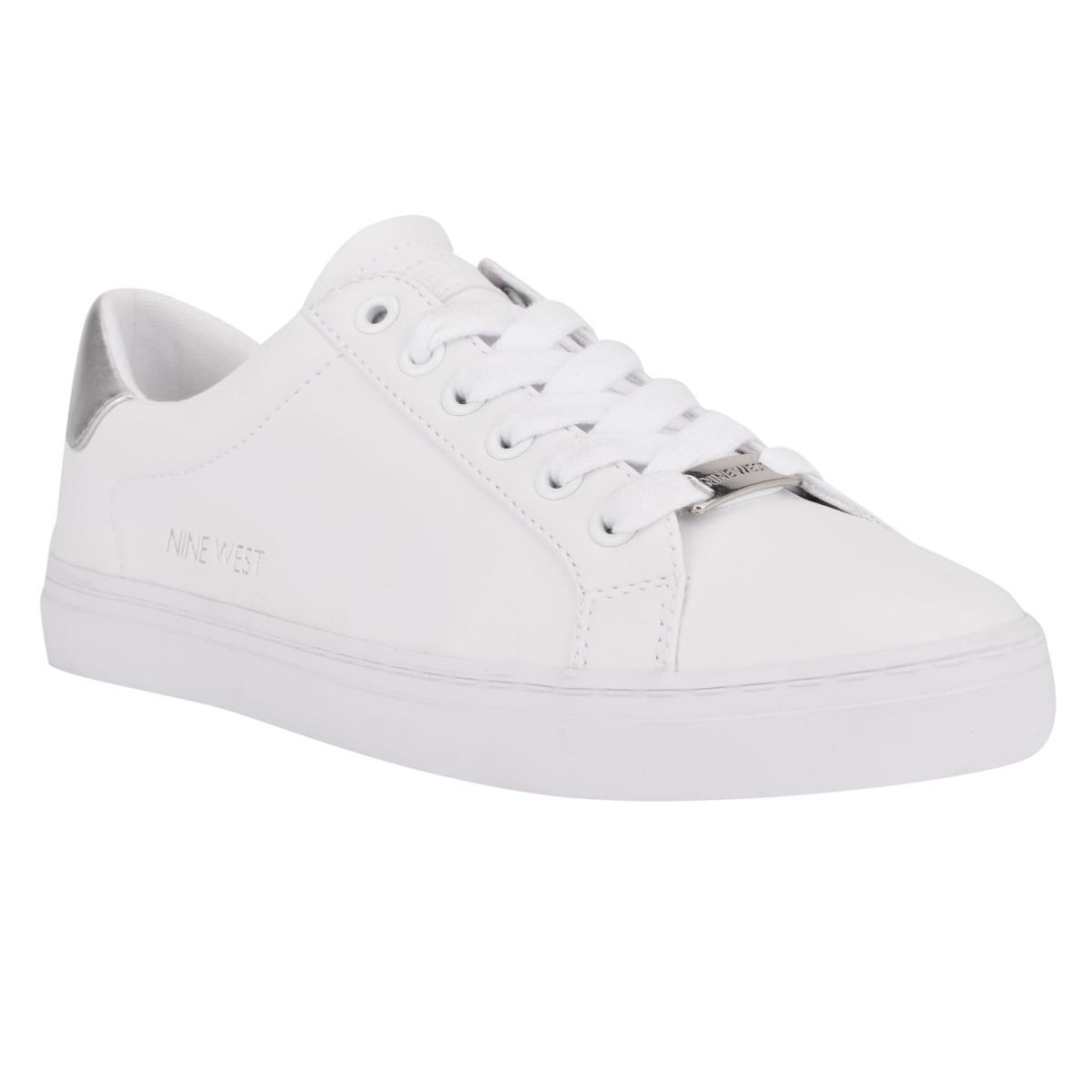 Women's Nine West Best Casual Sneakers White / Silver | IAWP76958