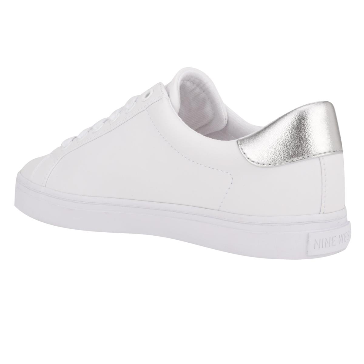 Women's Nine West Best Casual Sneakers White / Silver | IAWP76958