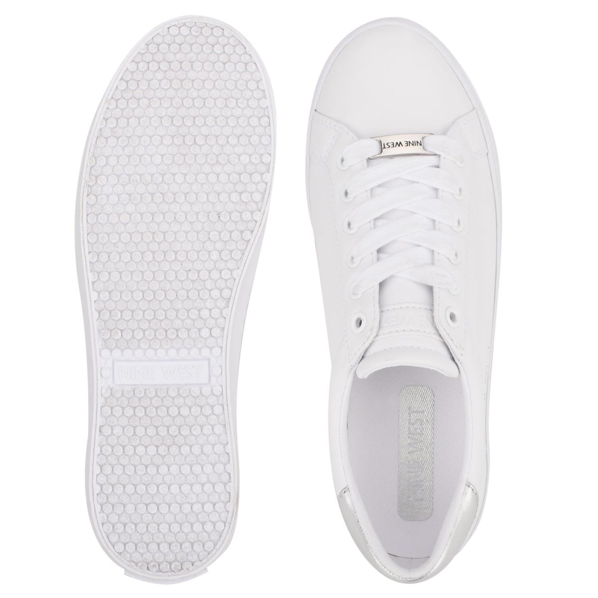 Women's Nine West Best Casual Sneakers White / Silver | IAWP76958