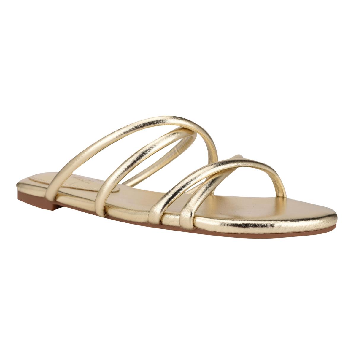 Women's Nine West Beva Flat Slide Sandals Silver | QMTD87164