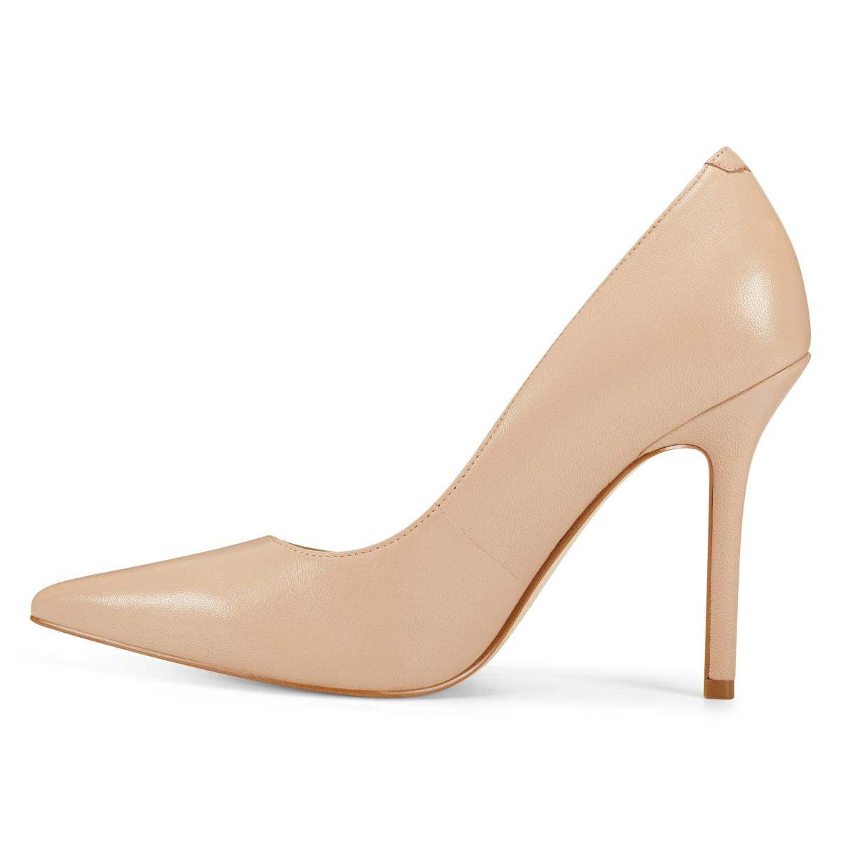 Women's Nine West Bliss Pointy Toe Pumps Light Beige | IQFH52947