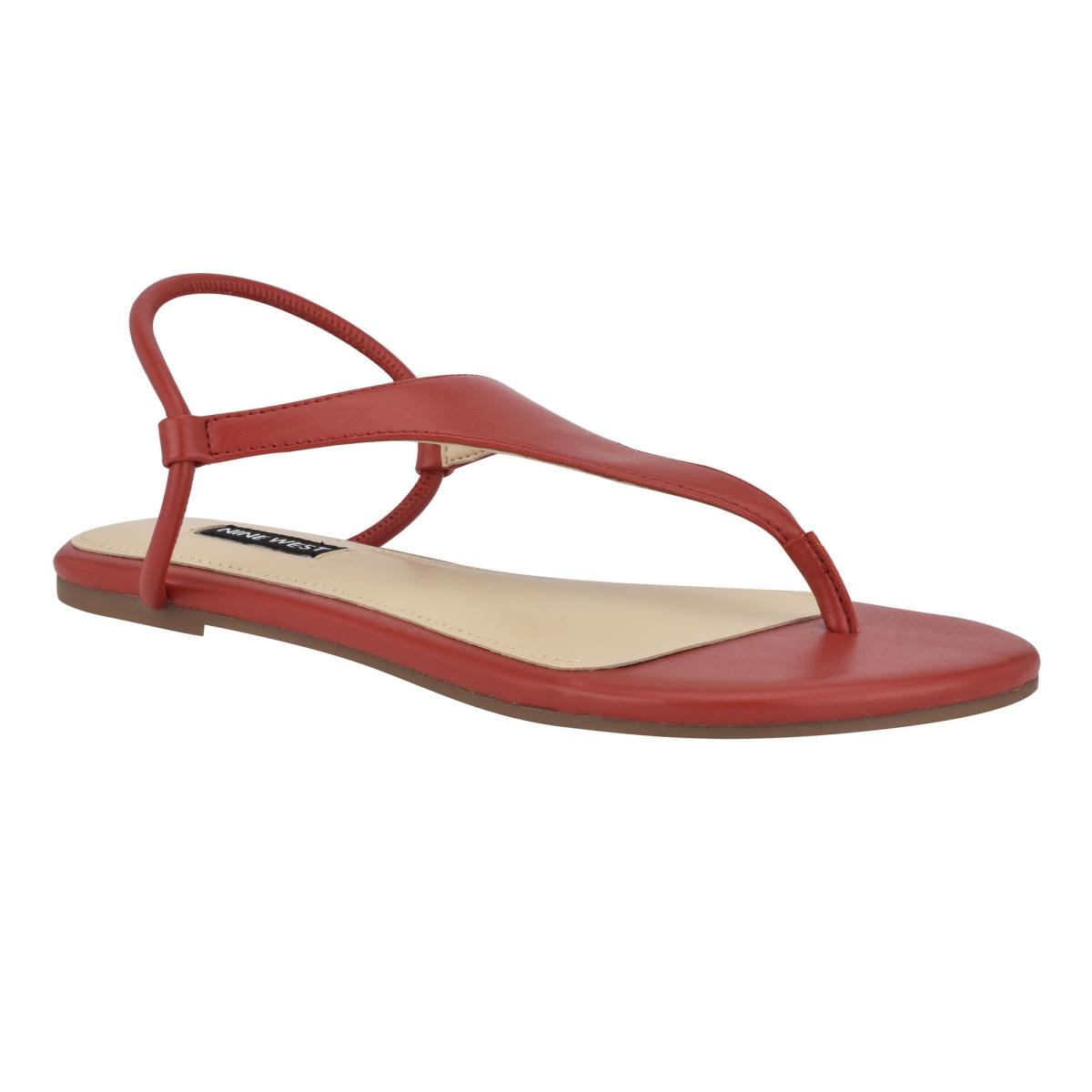 Women's Nine West Braydin Stretch Flat Sandals Red | HKCQ30761