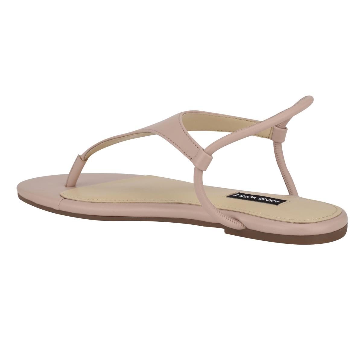 Women's Nine West Braydin Stretch Flat Sandals Beige | KMVB45279