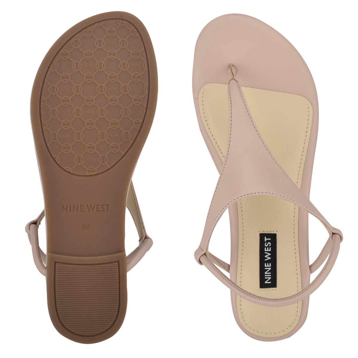 Women's Nine West Braydin Stretch Flat Sandals Beige | KMVB45279