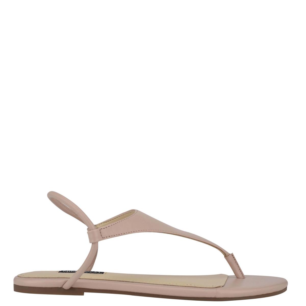 Women\'s Nine West Braydin Stretch Flat Sandals Beige | KMVB45279