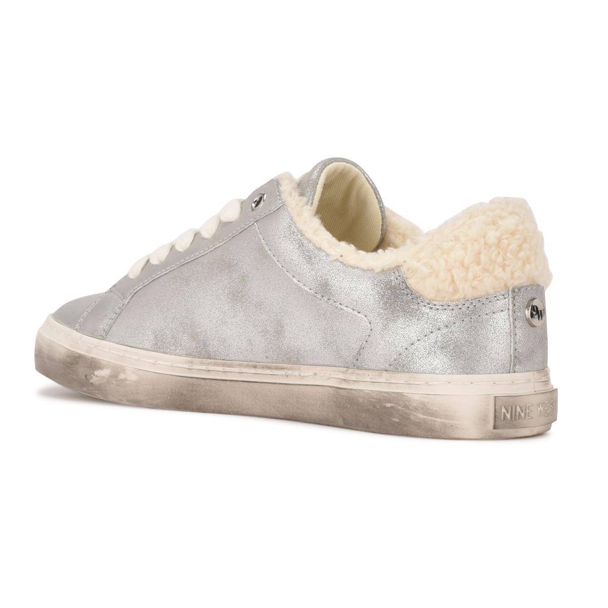 Women's Nine West Bribe Casual Sneakers Silver | JYVQ64307