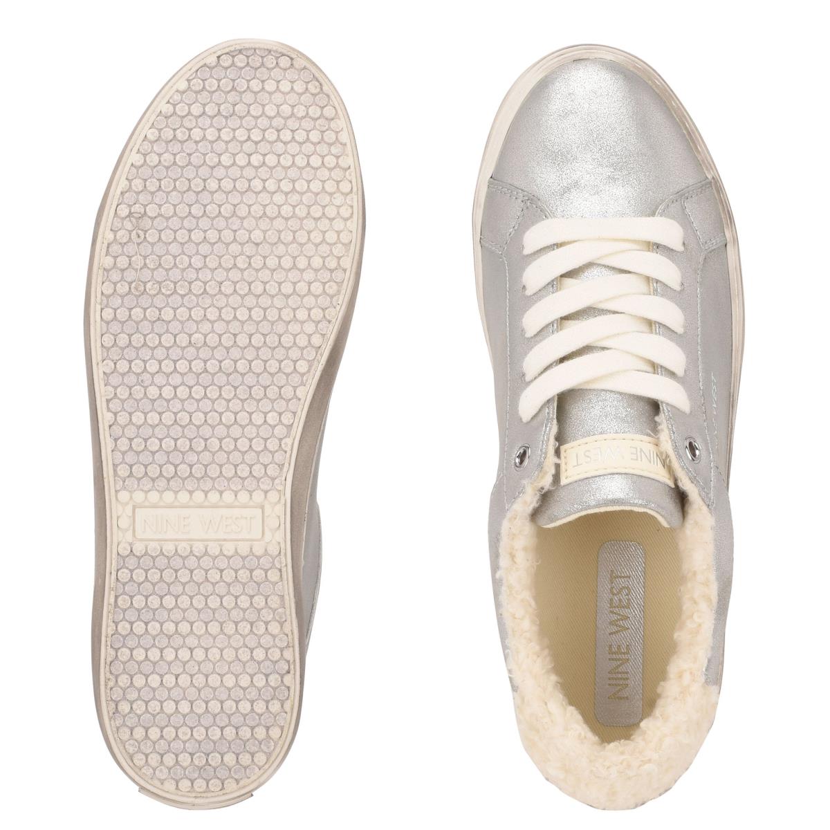 Women's Nine West Bribe Casual Sneakers Silver | JYVQ64307