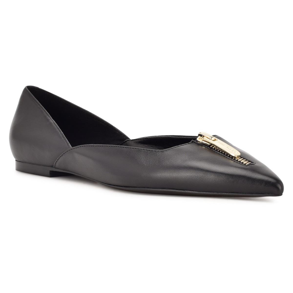 Women's Nine West Brina Pointy Toe Ballet Flats Black | MKDE65291