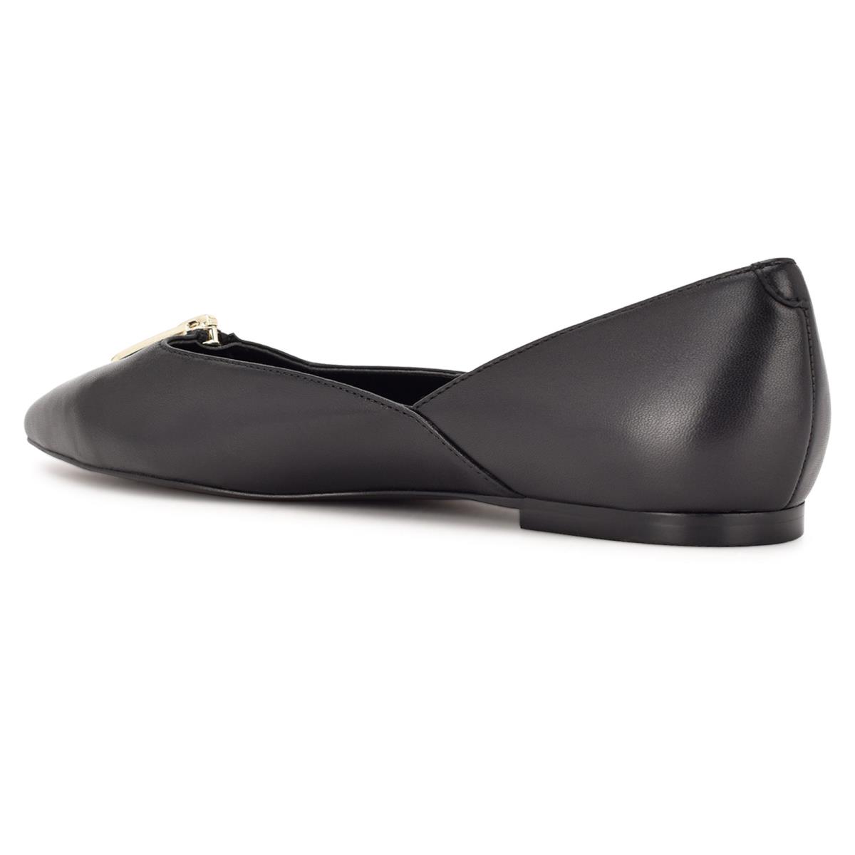 Women's Nine West Brina Pointy Toe Ballet Flats Black | MKDE65291