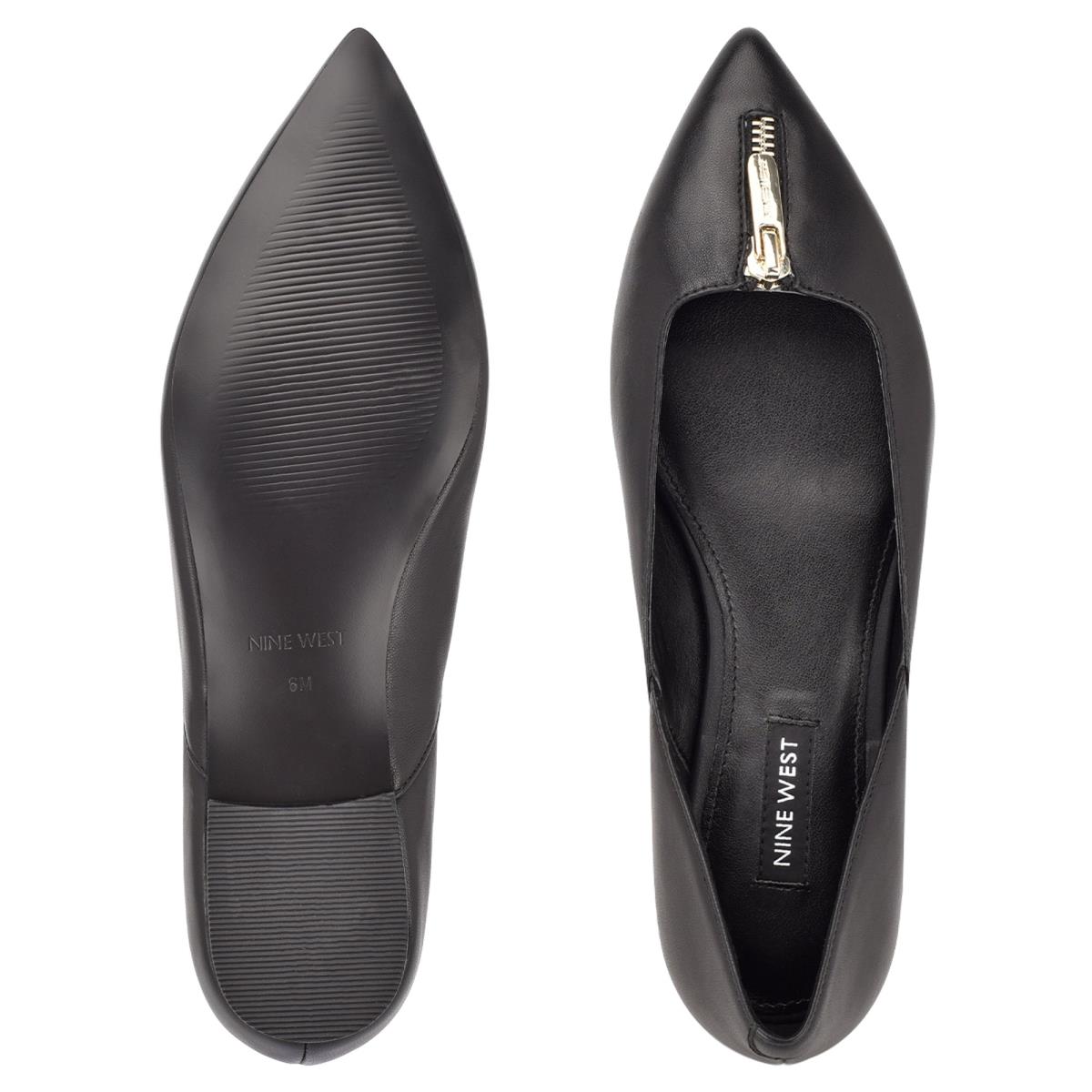 Women's Nine West Brina Pointy Toe Ballet Flats Black | MKDE65291