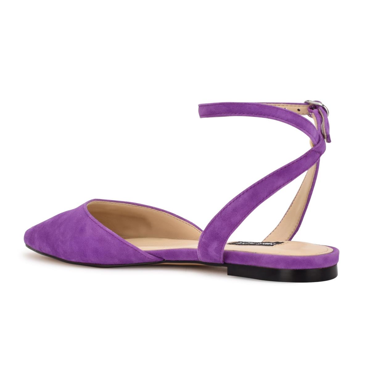 Women's Nine West Briy Pointy Toe Ballet Flats Purple | OFIJ94610